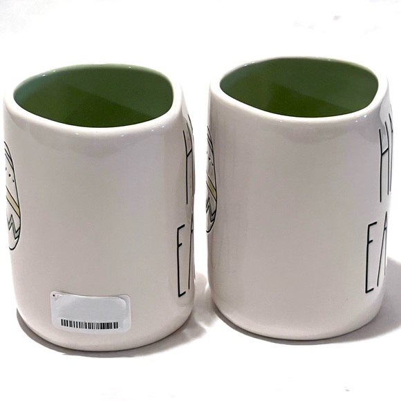 Rae Dunn HAPPY EASTER Ceramic Mug Set White/Green - Picture 8 of 11